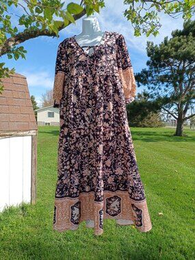 Romantic Luxveer NWT Floaty Floral Summer Maxi Dress Boho Chic Floral Womens Med